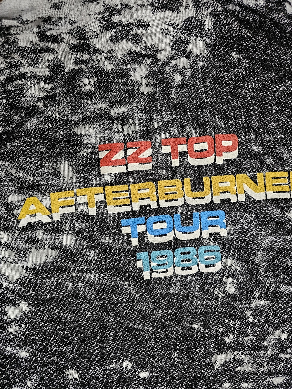 ZZTOP Afterburner Black & White Tie-Dye Hoodie Sz Med/lg - Picture 3 of 4